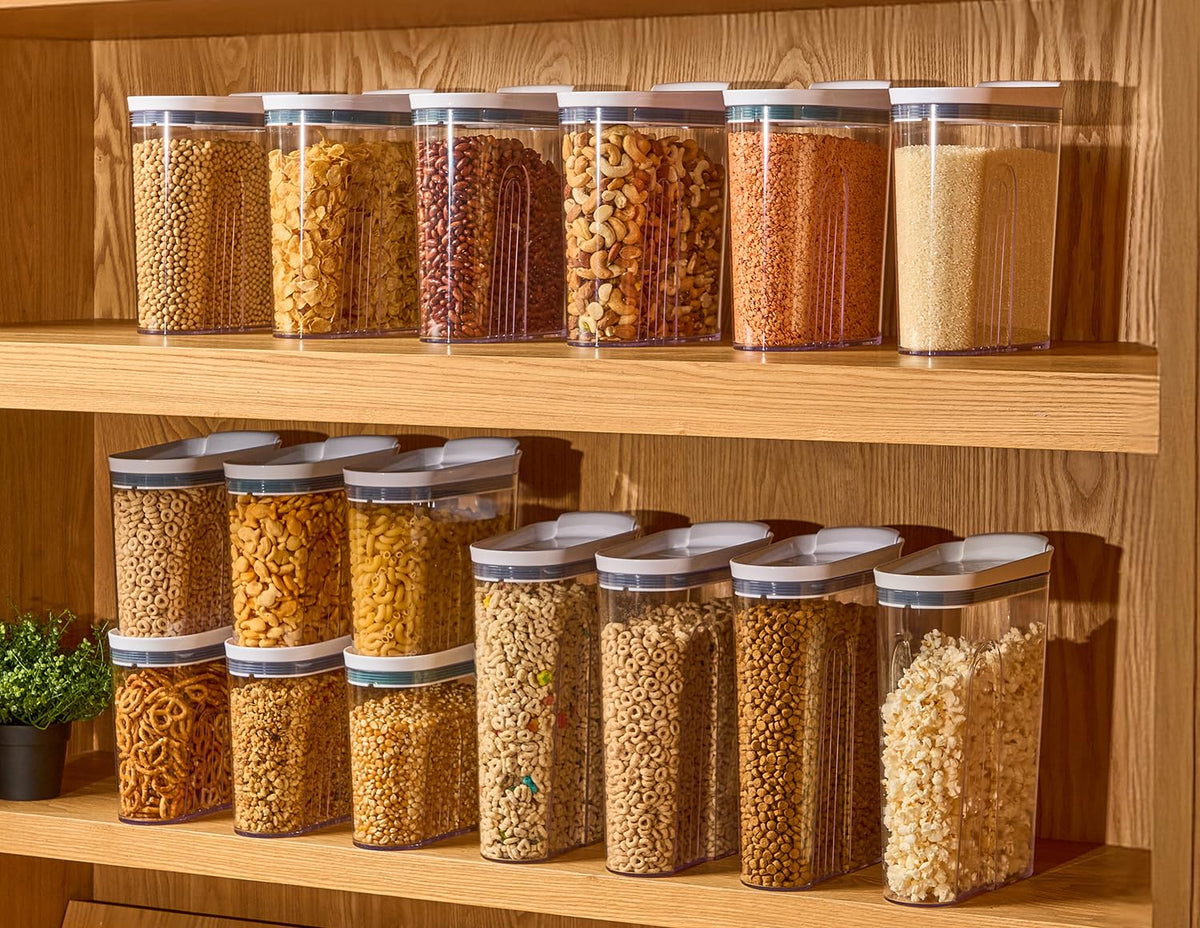 Felli cereal storage fits pantry, fridge, or freezer for flexible use.