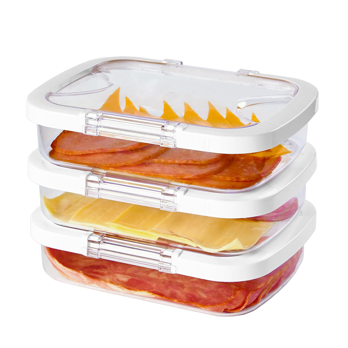 Felli Duo Loc airtight lid deli container keeps meats fresh.