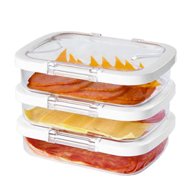 Felli Duo Loc airtight lid deli container keeps meats fresh.