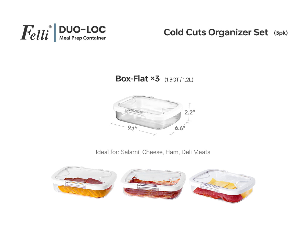 Felli Duo Loc dishwasher-safe box for easy cleaning.