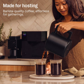 Fellow Aiden batch brew capacity supports multiple servings without compromising quality.