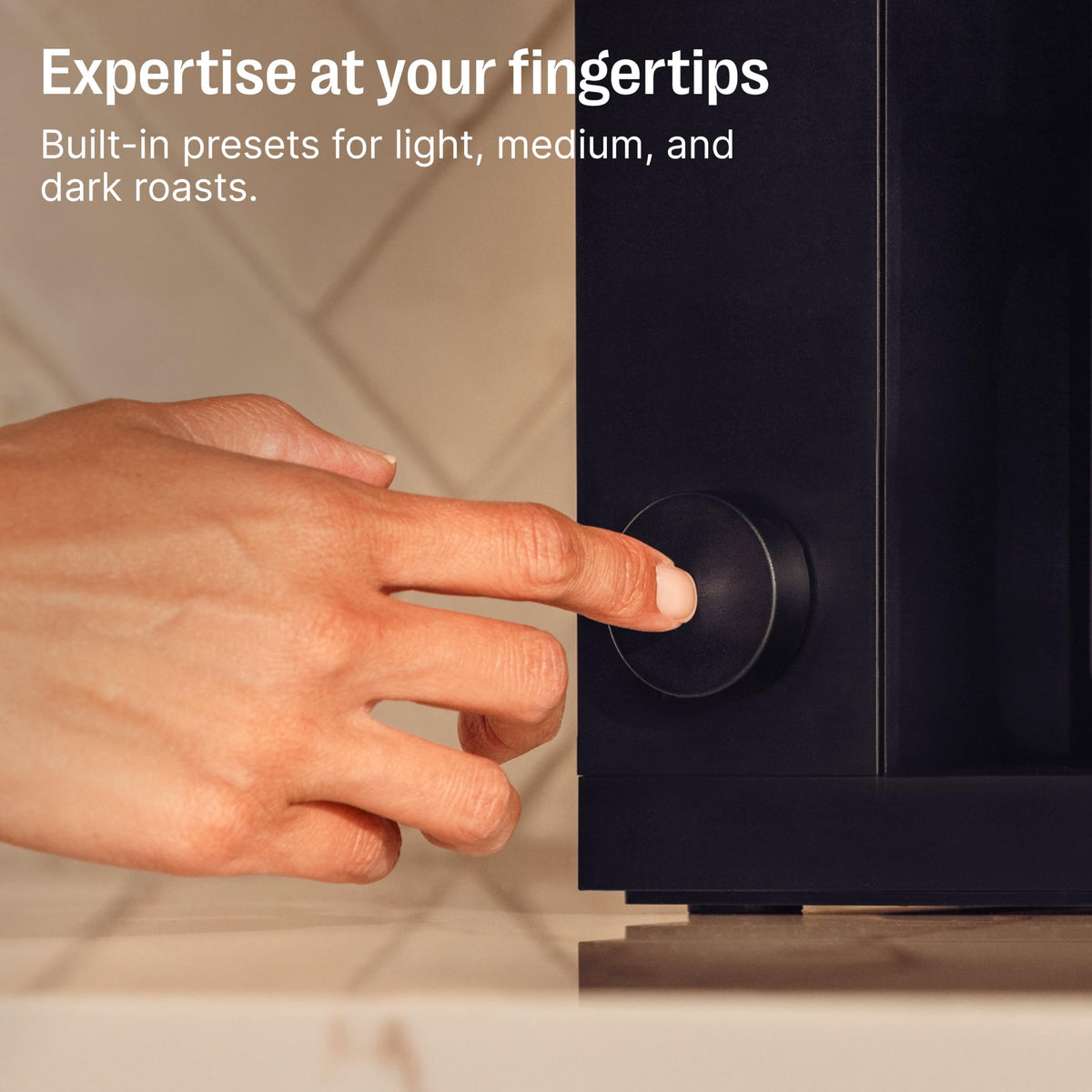 Fellow Aiden cord wrap and easy storage keeps countertops tidy after use.