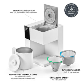 Fellow Aiden thermal carafe keeps brewed coffee warm for hours