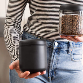 Fellow Atmos is versatile for coffee beans, peppercorns, tea, and spices.