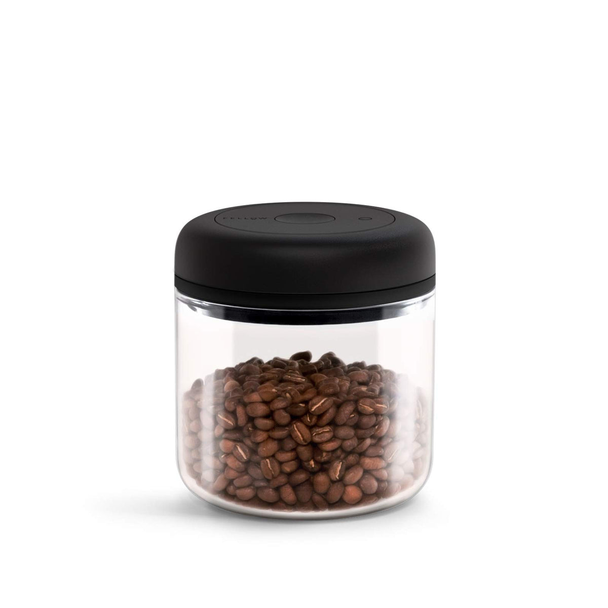 Fellow Atmos lid twist action removes air for fresher beans