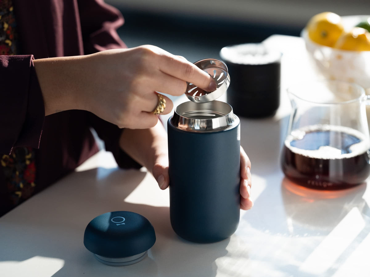 Fellow Carter Move slim profile fits cupholders and bags easily.
