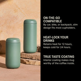Fellow Carter Move splash guard prevents spills on the go