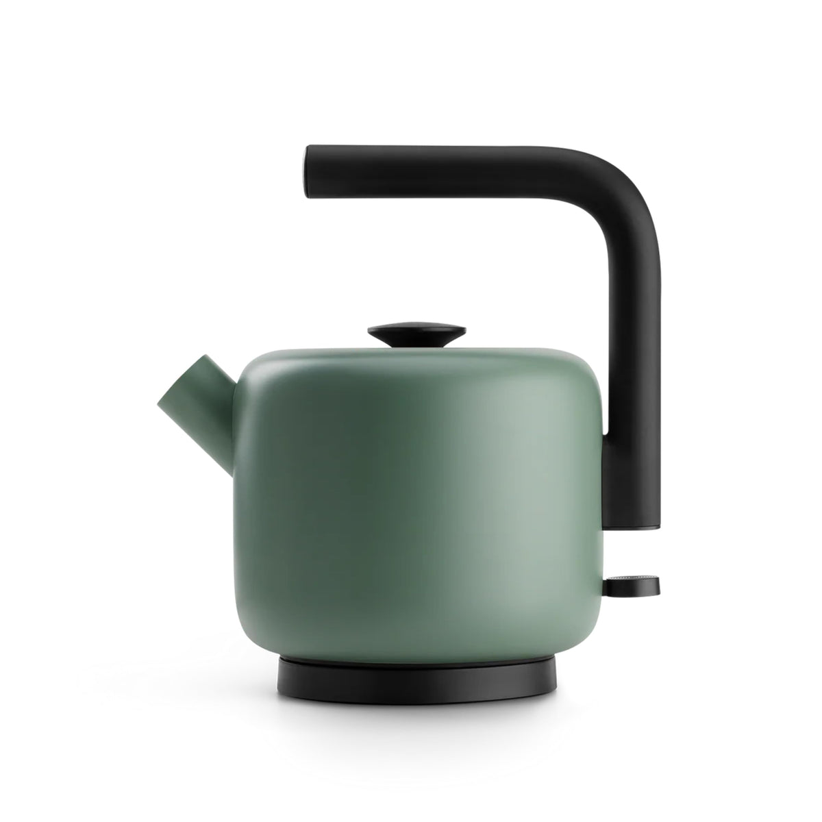 Fellow Clyde Electric Kettle glows while boiling water for tea and ramen.