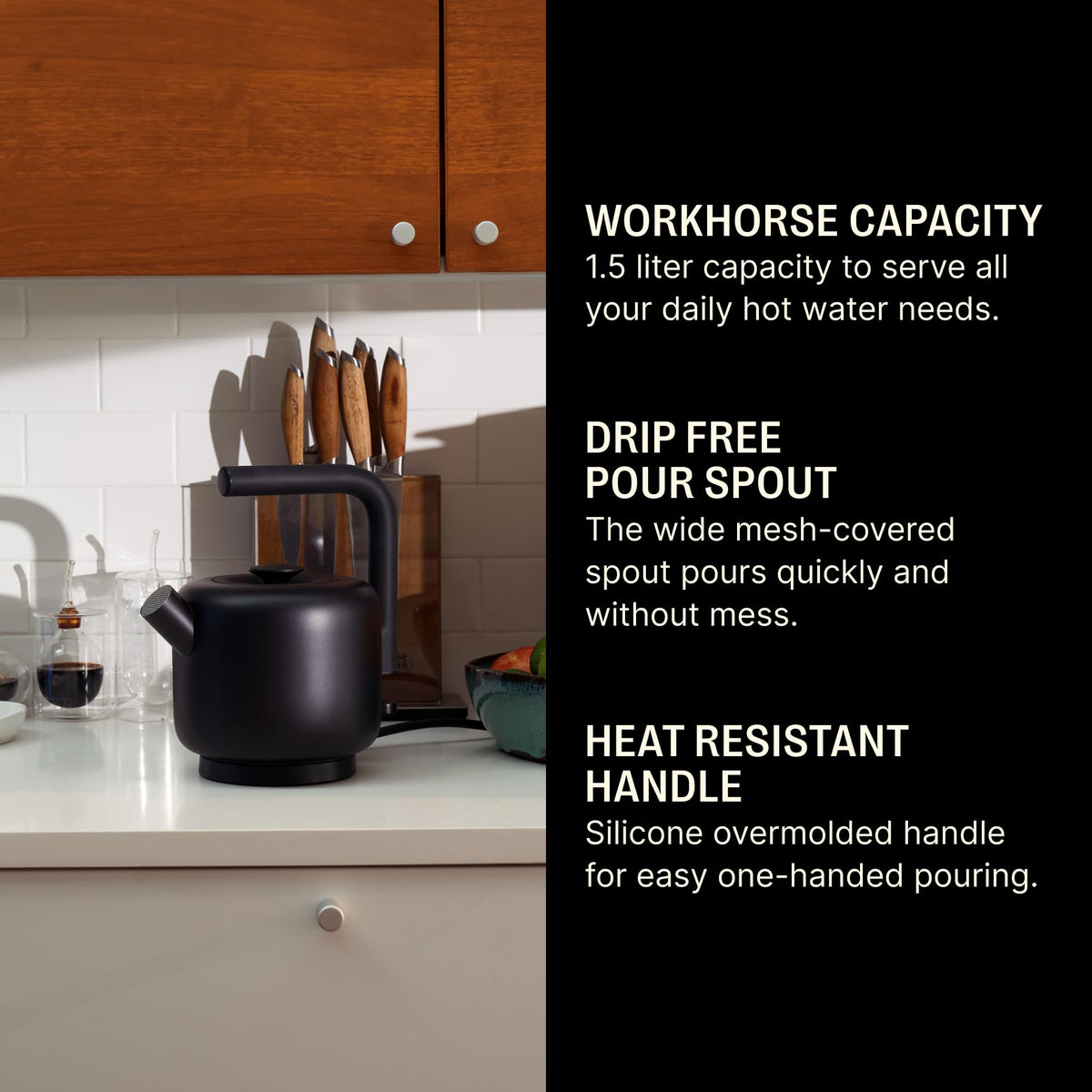 Fellow Clyde Electric Kettle stainless steel body for modern kitchens