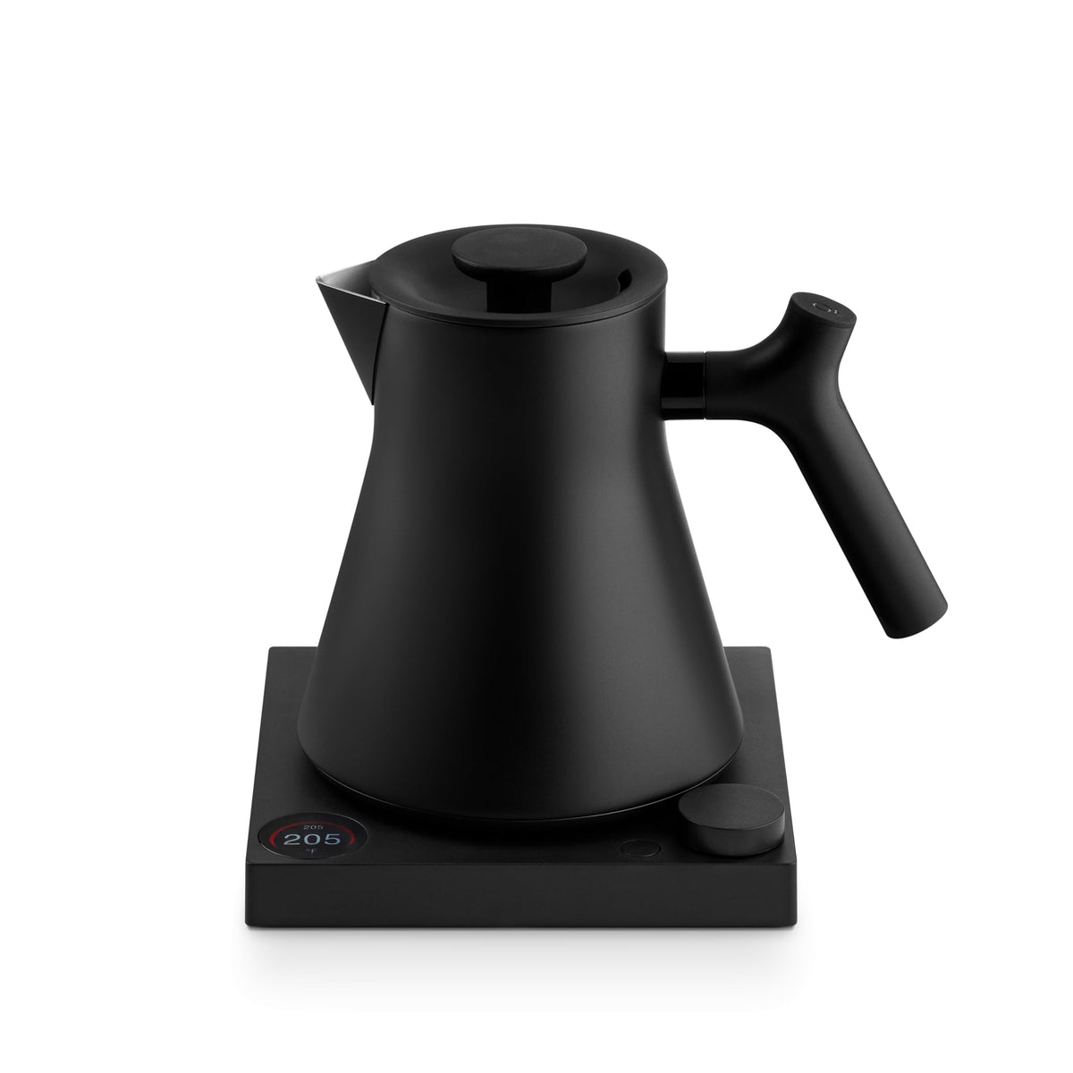 Fellow Corvo EKG Pro front view highlights fast heating for mornings