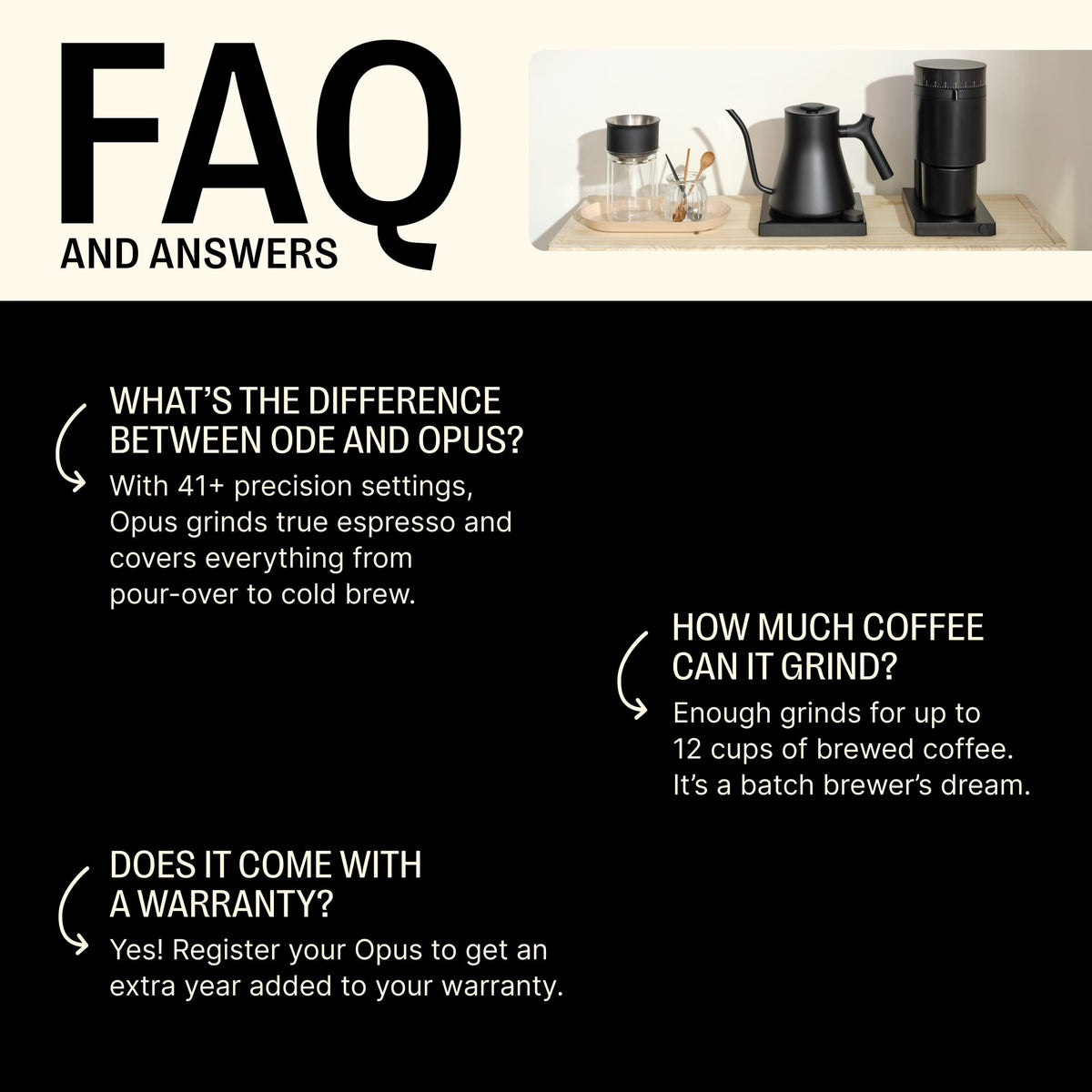 Fellow Opus grinder drip-brew guide for balanced flavor in most machines