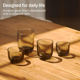 Designed in California by Fellow, glass catches light to elevate any coffee moment.