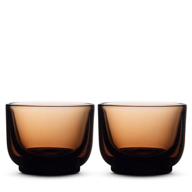Fellow Pirch cortado glass close-up shows balanced weight for steady sipping.