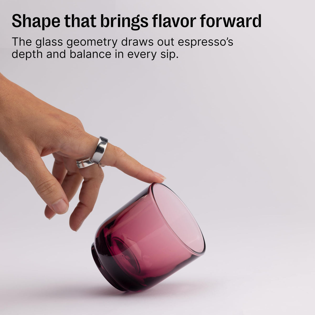 Fellow Pirch glass shown as dishwasher-safe for easy cleanup