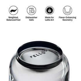 Fellow Pirch glass in hand during a daily coffee routine, comfortable grip
