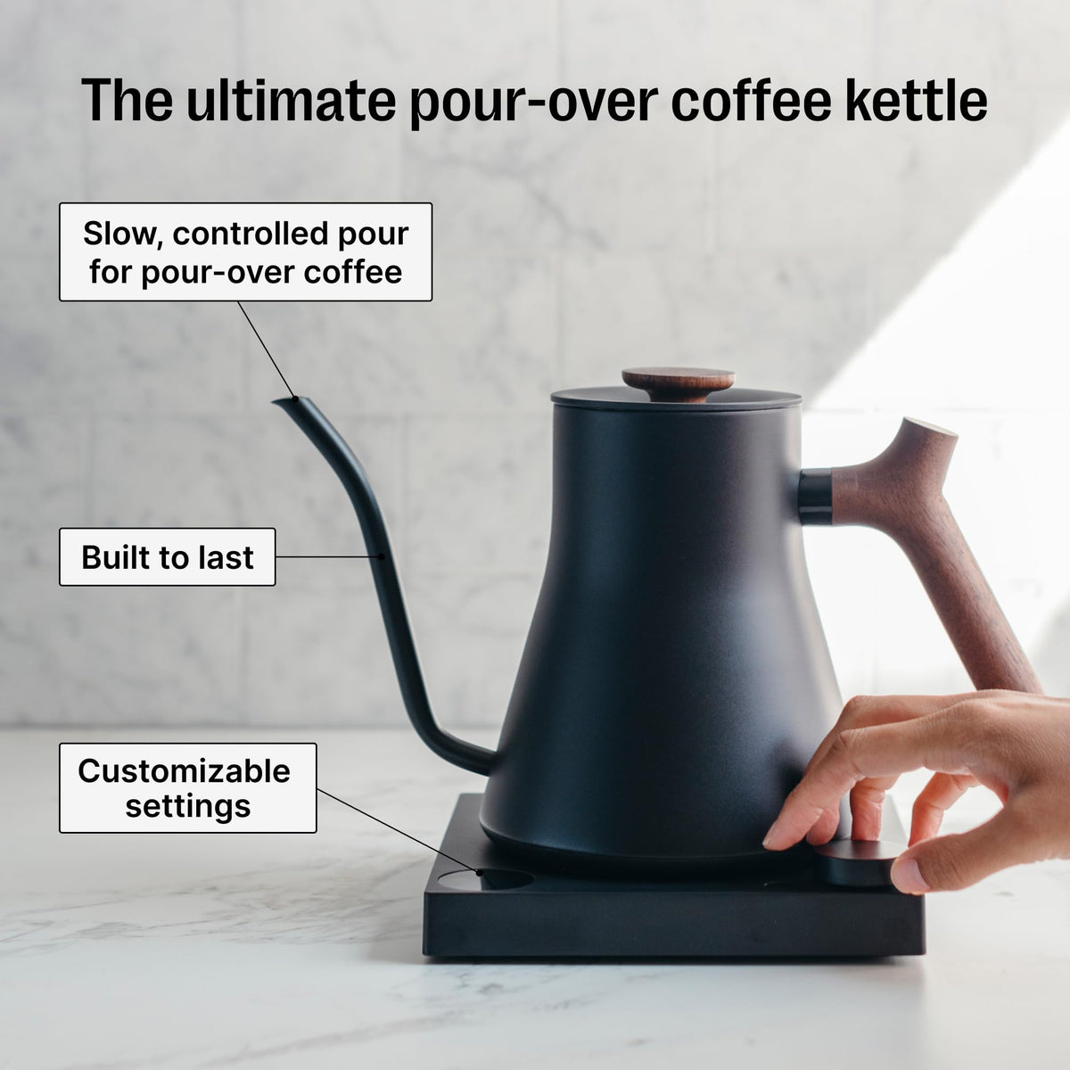 Fellow Stagg EKG Pro kettle with schedule mode for personalized brewing routines