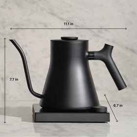 304 stainless steel body with matte black finish for durable daily use.