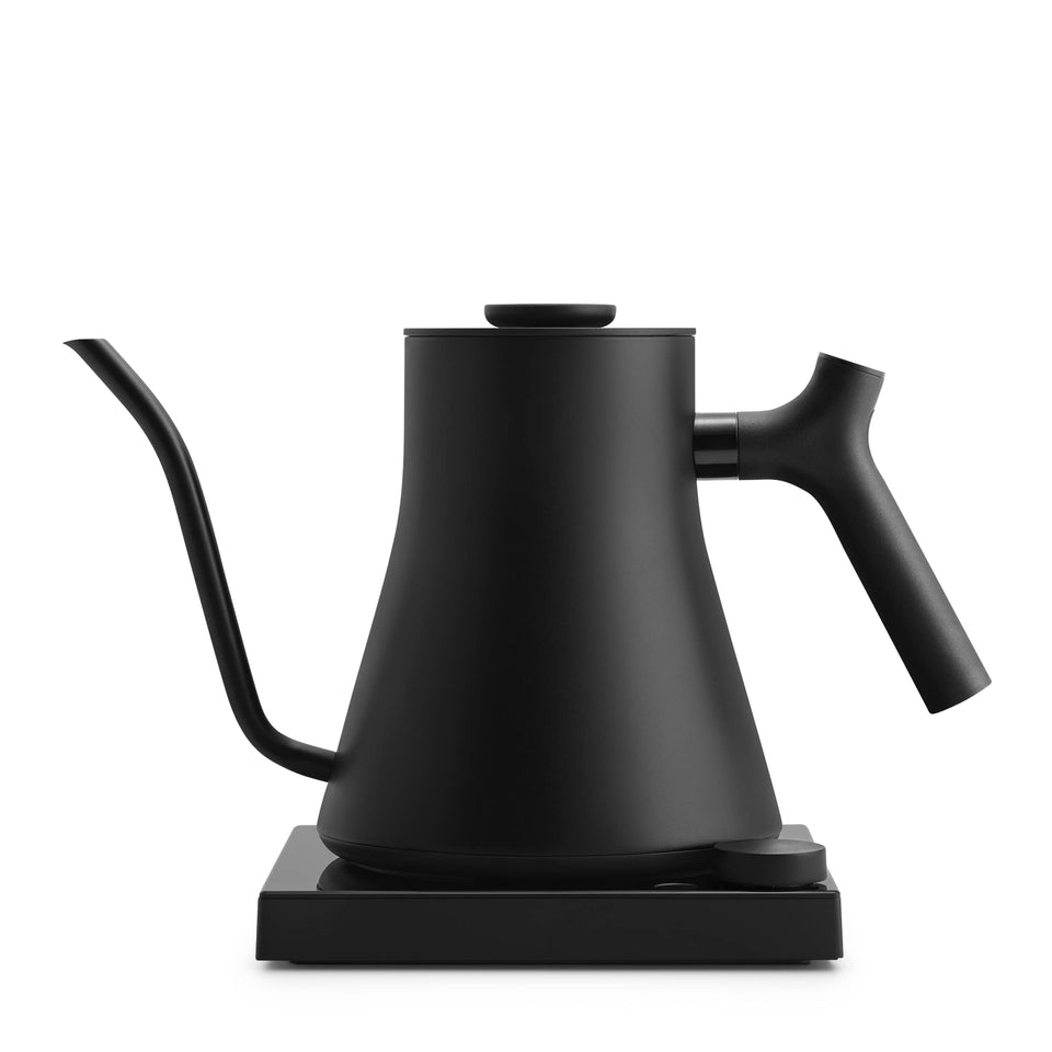 Fellow Stagg EKG Pro Studio Edition with glass base for precise pour and temperature control.