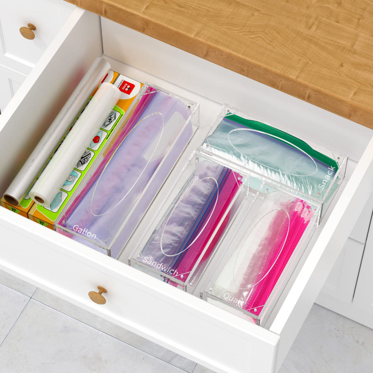FEMELI magnetic-lid bag box for secure storage and quick bag retrieval