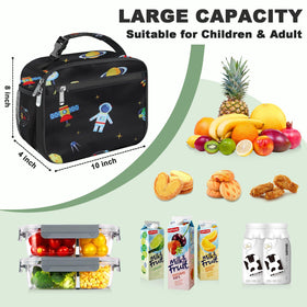Femuar lunch box buckle handle view shows easy carrying for active kids