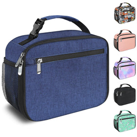 Femuar kids lunch box dark blue front view durable for daily school meals