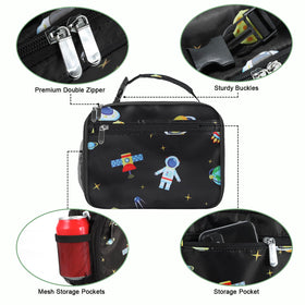 Femuar lunch box side pocket for water bottle keeps hydration handy