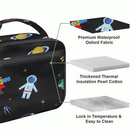 Femuar spacious compartments fit lunch, fruit, and utensils for school