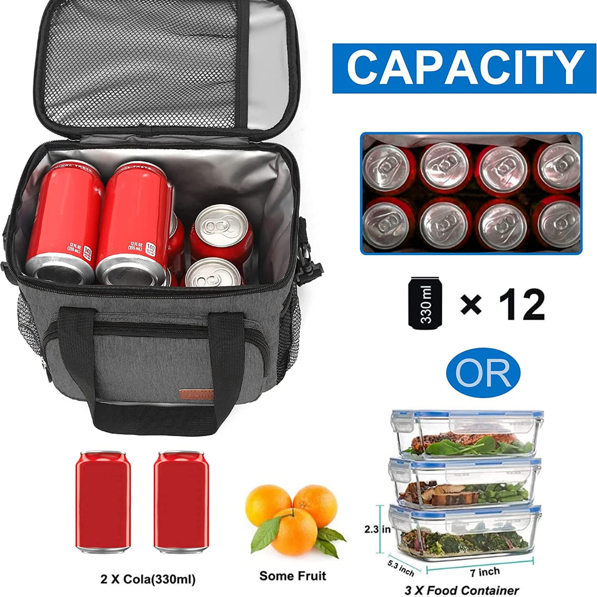 Femuar insulated leakproof seams keep contents dry during transport.