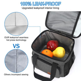 Femuar lunch bag multi-pocket design stores keys, phone, and utensils.