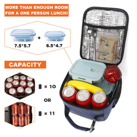 Femuar blue lunch box interior lining, helps retain temperature.