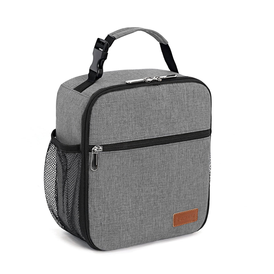 Femuar lunch box front view shows a compact grey design for office meals