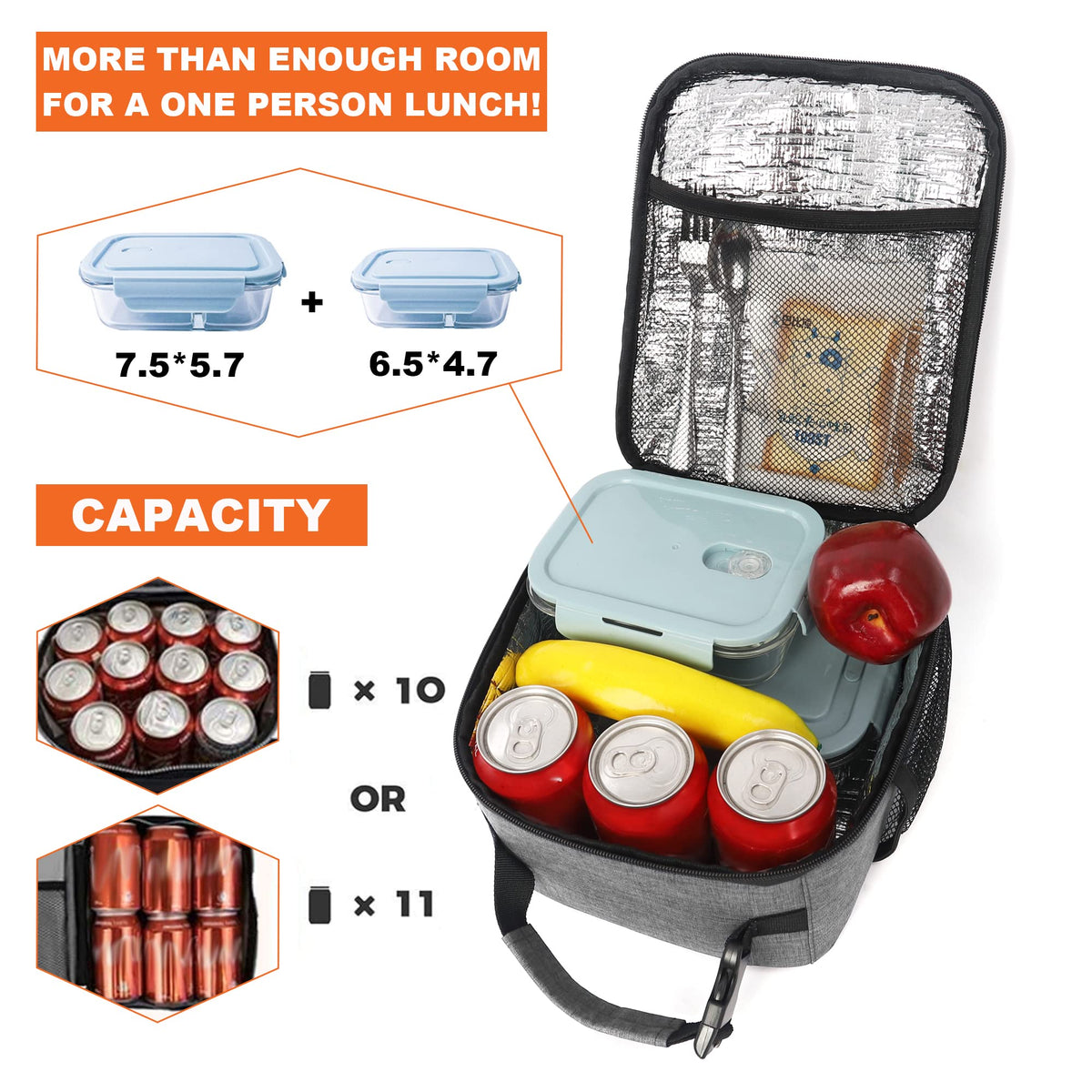 Femuar lunch box interior lining keeps foods fresh and portable