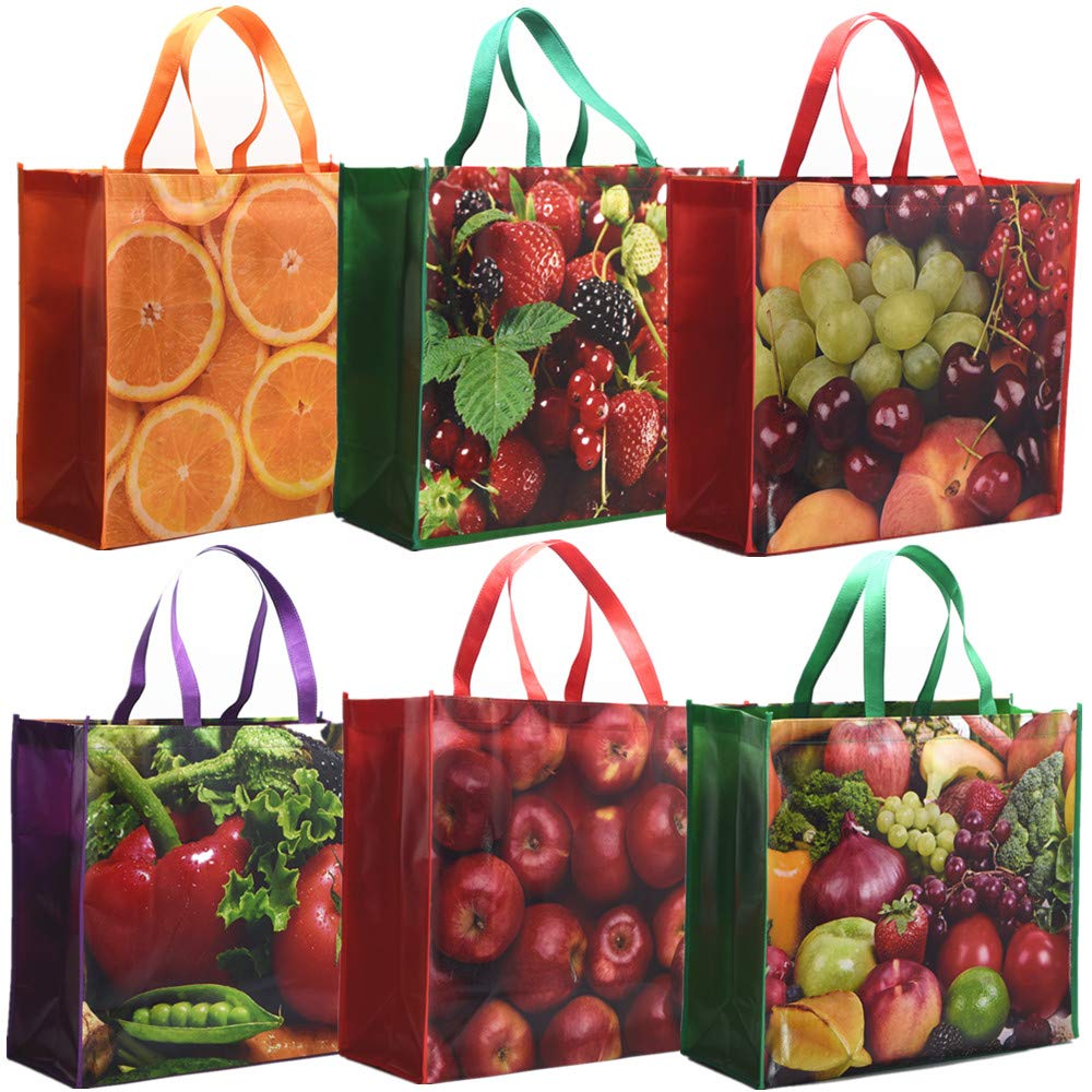 FENELY foldable XL grocery bags for easy storage and use.