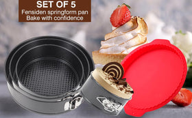 Fensiden pan withstands up to 450°F for versatile baking sessions.