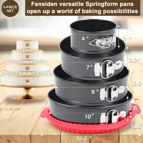 Fensiden 7-inch springform pan showing removable bottom for versatile baking.