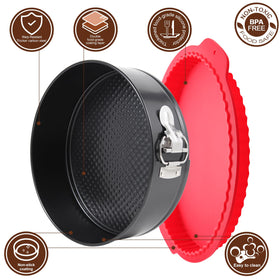 Fensiden 9-inch springform pan with latch and even heat.