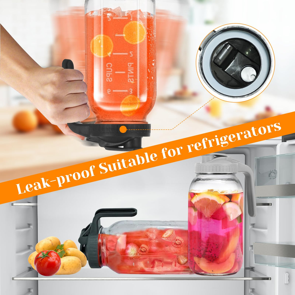 FEODSEW ergonomic handle enables stable pouring of beverages