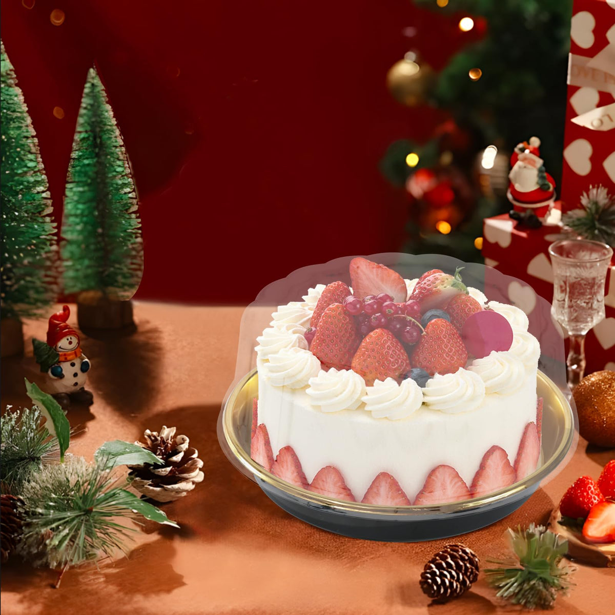 FEOOWV 10inch round board-included cake carrier for presentation
