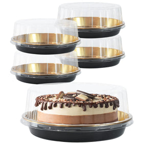 FEOOWV 5-pack cake carrier with clear dome lid for easy transport
