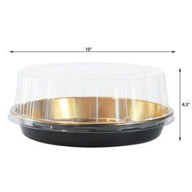 FEOOWV 5-pack cake carrier with gold edge enhances display appeal