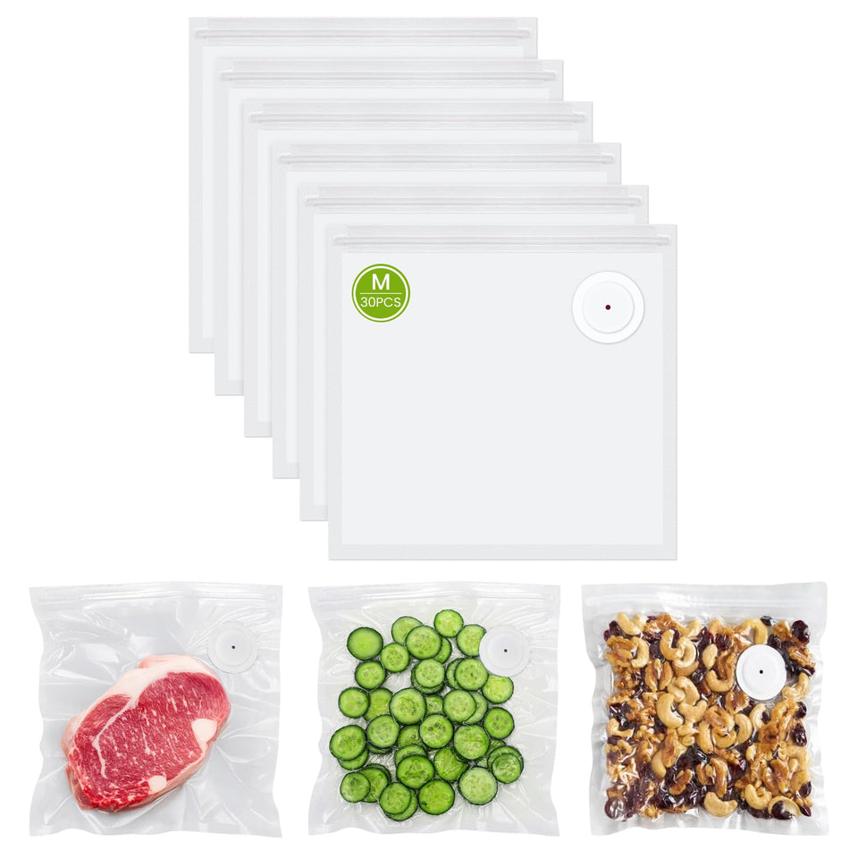 FEPPO vacuum sealer bags packaging viewed from top for organized meal prep