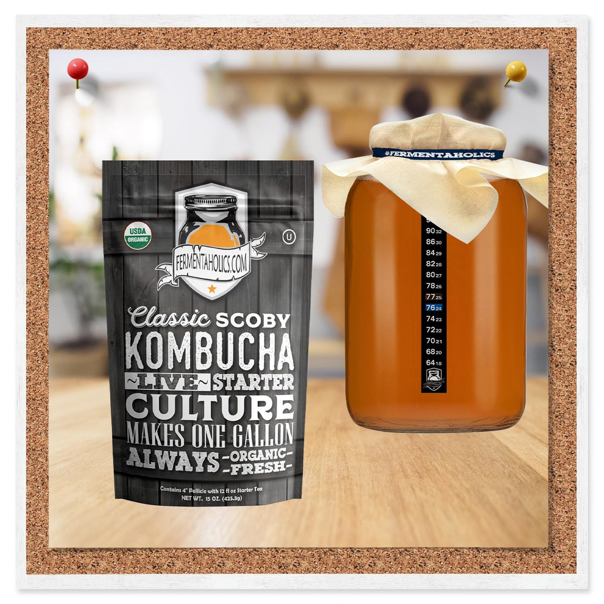 Fermentaholics 1-gallon glass jar for steady, large-batch fermentation.