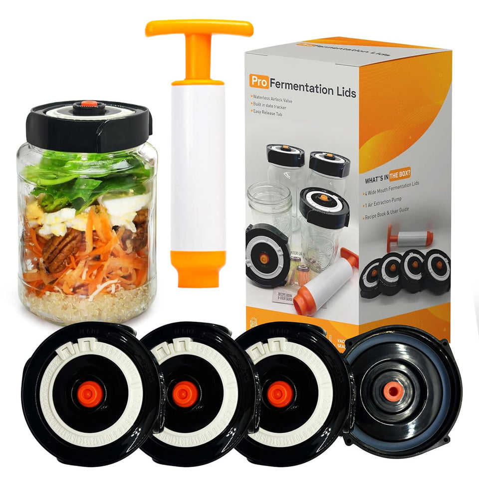 Fermenter Lids airlock system safely releases CO2 while blocking air entry.