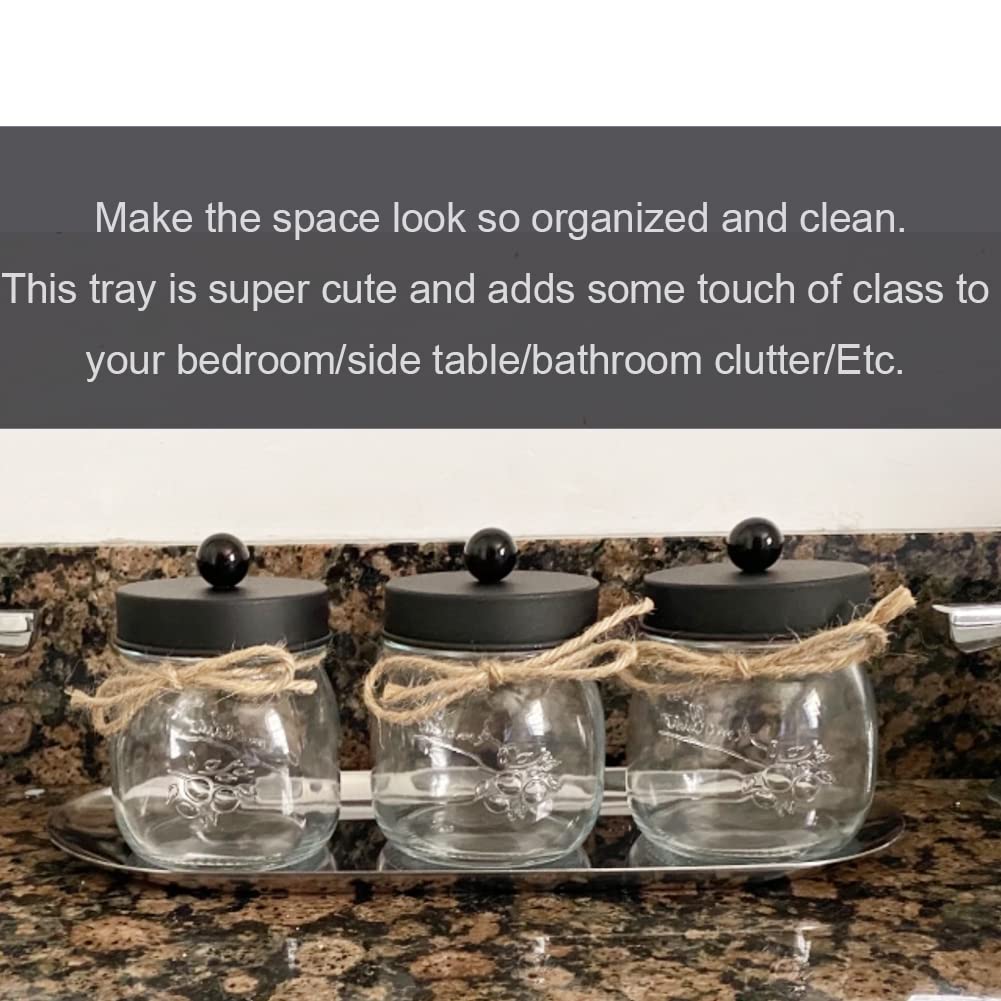 Elegant Fermus oval tray designed for compact, stylish storage.