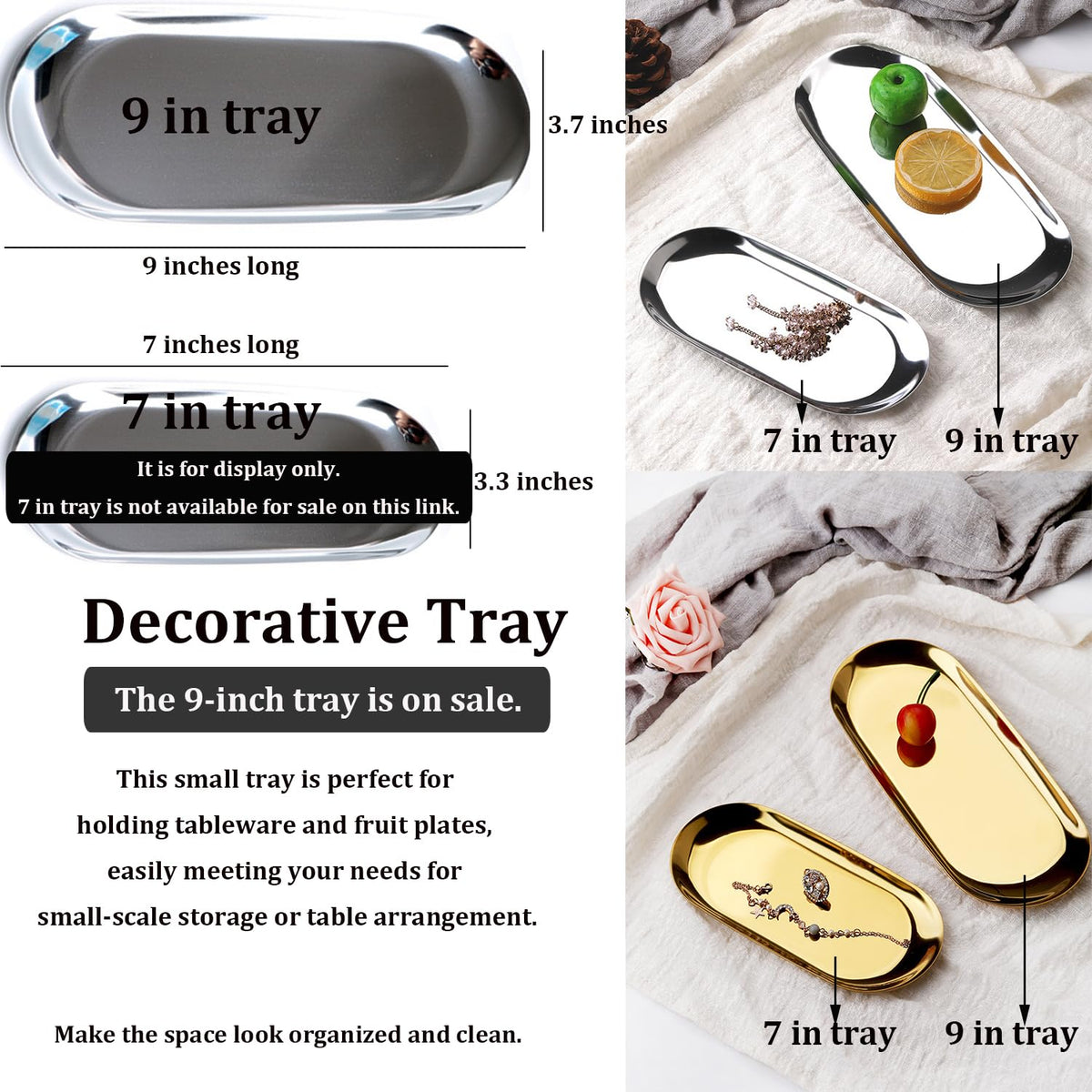 Compact Fermus silver jewelry dish holding rings and small pieces.