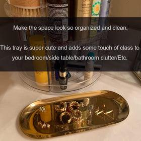 Fermus hair-brushes tray organizes brushes and styling tools on the sink counter.