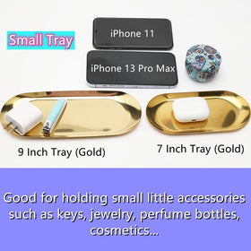 Fermus oval-shape tray adds luxury to a tabletop display.