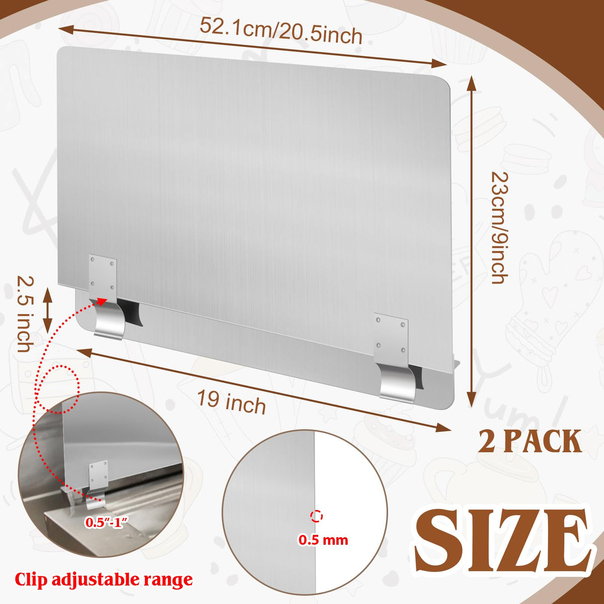 Ferraycle foldable 3-panel splash guard in expanded position