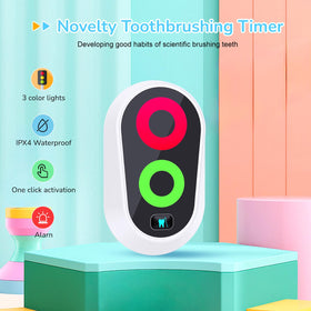 Ferriswheel Toothbrushing Timer orange light marks 50 seconds for rinsing guidance.