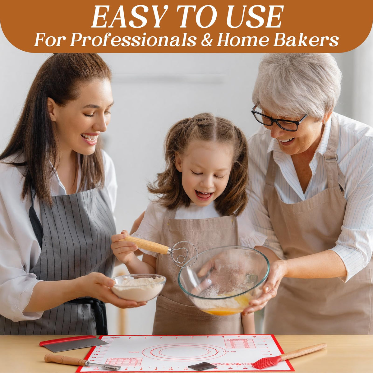 Ferrochef comprehensive baking accessories kit supports beginner and seasoned bakers.
